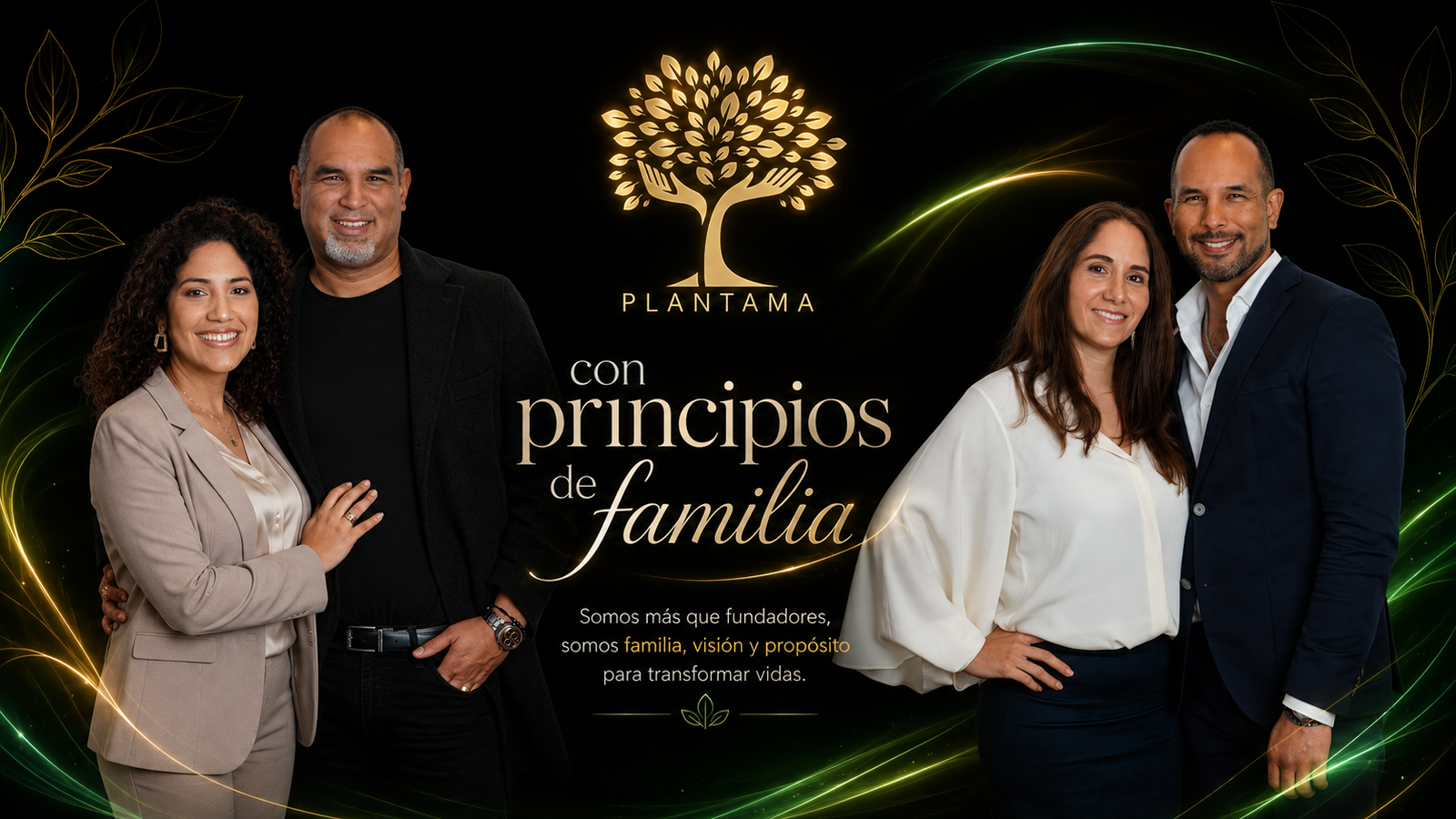 Fundadores de Mialé y Plantama con mensaje de principios de familia